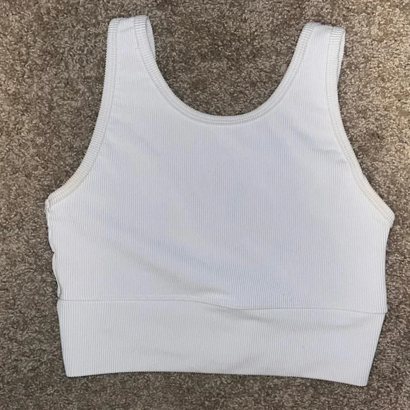 STRUT-THIS | Piper Sports Bra in White Rib | Size Small - Picture 7 of 8